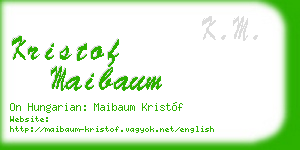 kristof maibaum business card